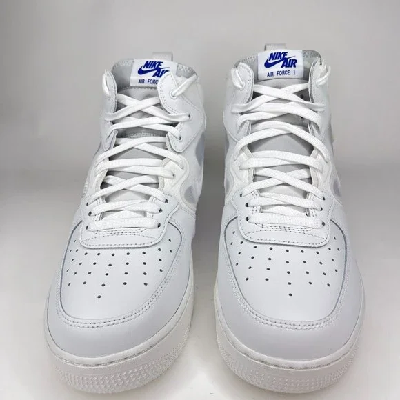 Nike Mens Air Force 1 Mid React Summit White Icy Shoes Size 10.5 DQ1872-101 - Picture 5 of 9